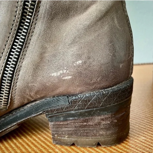 A.S. 98 Brown Leather Ankle Boots Studded Straps & Chunky Heel Size EU 40 - Picture 10 of 14